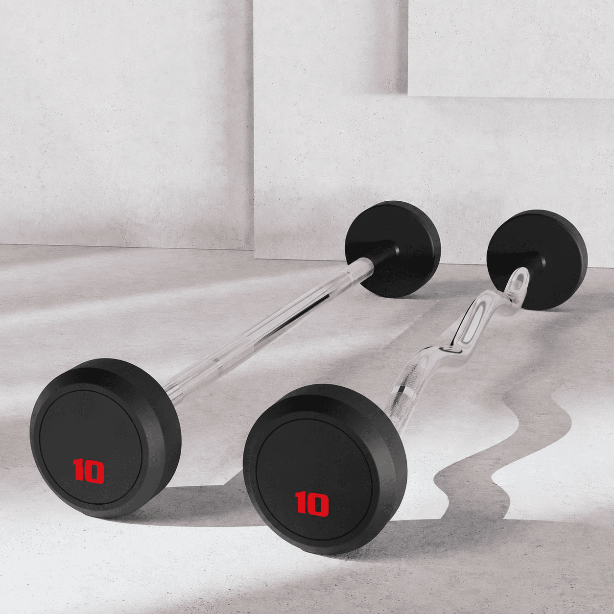 3F2009G: Rubber Coated Barbell Set